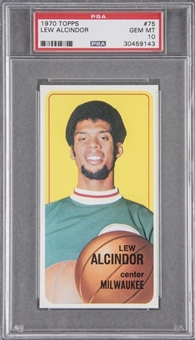 1970/71 Topps #75 Lew Alcindor – PSA GEM MT 10 "1 of 1!"